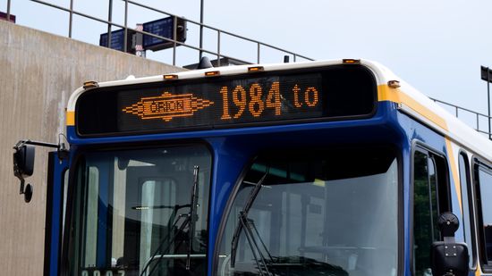 Some of the special signage for this trip, talking about how long DASH has operated Orion buses, and noting that it is truly the end of an era.