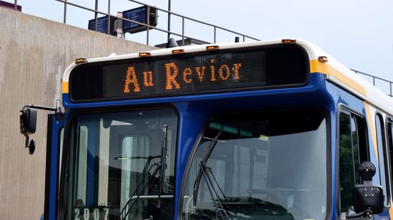 This sign made Elyse and me cringe a little bit, because they misspelled "Au Revoir".  They meant well, though.