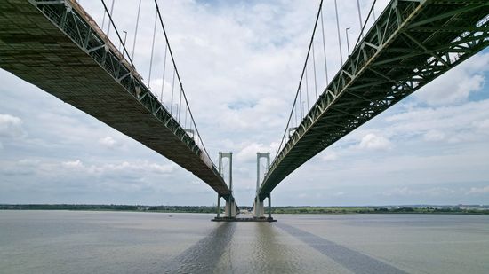 The Delaware Memorial Bridge, via drone