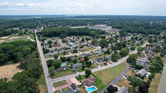 Pennsville Township, New Jersey, viewed from the air