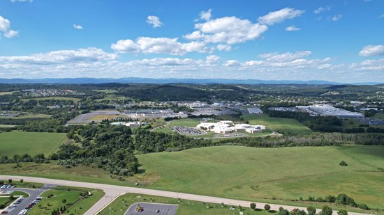 Facing west, towards the Augusta County Government Center.