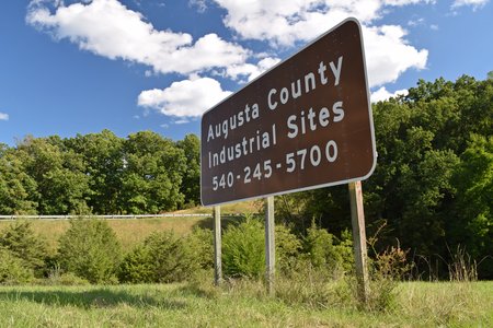 "Augusta County Industrial Sites" sign