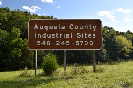 "Augusta County Industrial Sites" sign