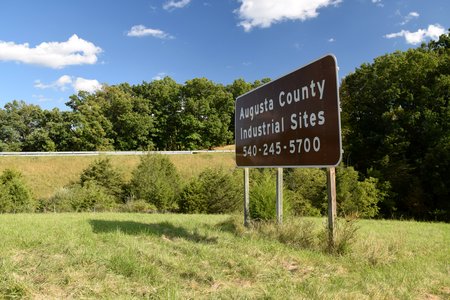 "Augusta County Industrial Sites" sign