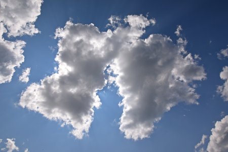 This weird, two-lobed cloud that was blocking my light