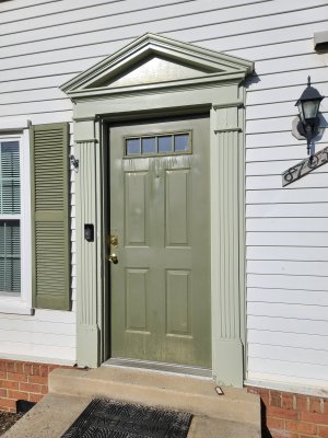 The old front door, photographed in 2021