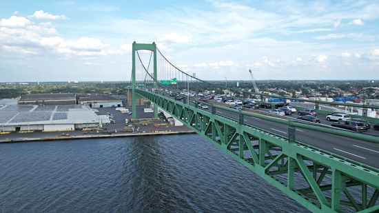 The Walt Whitman Bridge.