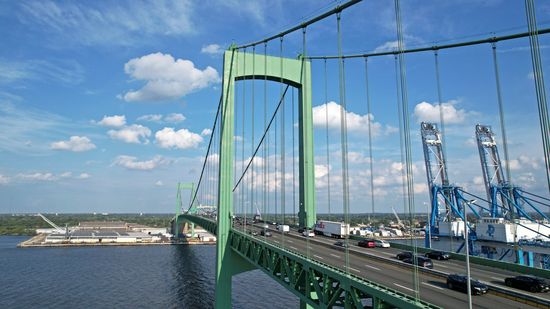 The Walt Whitman Bridge.