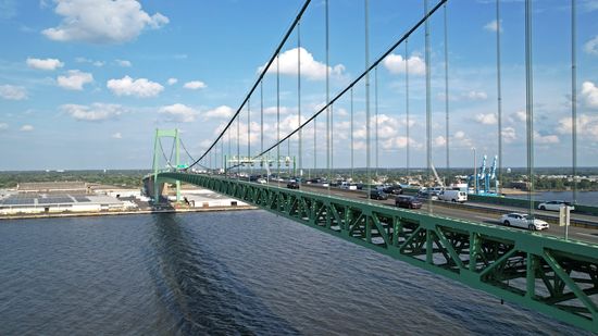 The Walt Whitman Bridge.