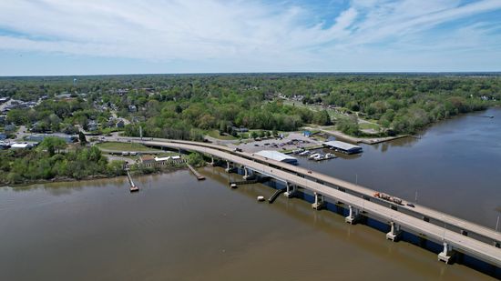 The Appomattox River, near where it empties into the James River