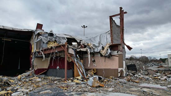 Remnants of the movie theater.
