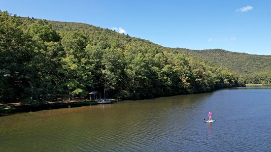 Two more views of the lake, facing west.