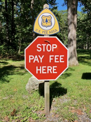 "STOP PAY FEE HERE"