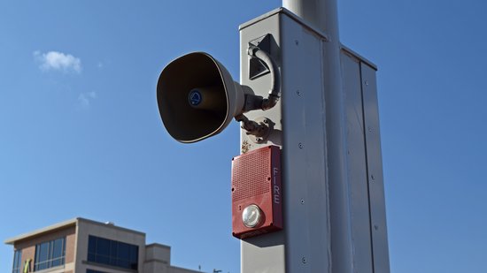 As far as mass notification goes, the PA speakers are still Atlas Sound, which is the same as on the older Silver Line stations.  However, while the older Silver Line stations used System Sensor SpectrAlert Advance speakers and strobes for fire alarm notification, the new stations use Edwards Genesis WG4 speaker/strobes.