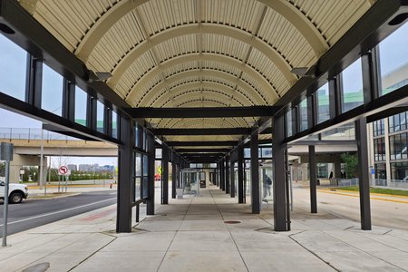 This canopy at the bus facilities at Herndon station is fairly unique.  The barrel vault kind of reminds me of Monroe station on the Red Line in Chicago.