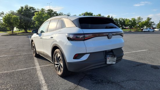 The Volkswagen ID.4 in the parking lot at Francis Scott Key Mall.