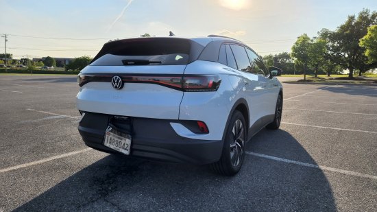 The Volkswagen ID.4 in the parking lot at Francis Scott Key Mall.