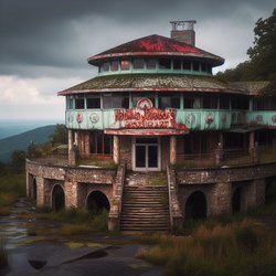 "Abandoned Howard Johnson's restaurant on Afton Mountain in Virginia" (3)