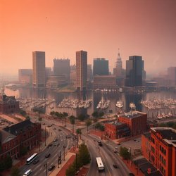 "Baltimore, Maryland under smoky skies" (3)