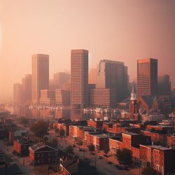 "Baltimore, Maryland under smoky skies" (4)