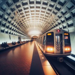 "Train at Metro Center station in Washington DC" (2)