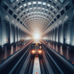 "Train at Metro Center station in Washington DC" (4)