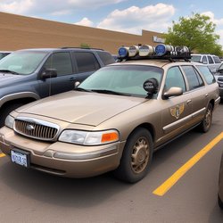 "Tan 2004 Mercury Sable station wagon in the parking lot at a Walmart store" (1)