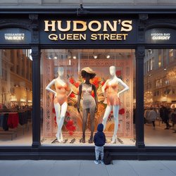 "Hudson's Bay Queen Street store in Toronto with a mannequin in the window" (2)