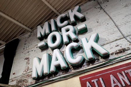 "Mick-or-Mack" sign, which came from what was once a large grocery chain in the Roanoke area.  The chain closed its last location in early 2019.