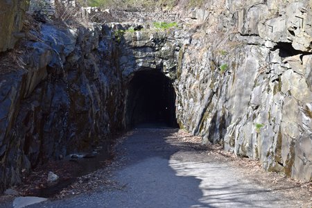 East portal.  The east portal had a lot of water dripping down from the opening as well as flowing out of it.