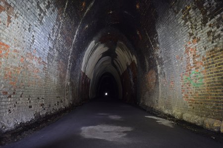 Brick-lined tunnel near the west portal.