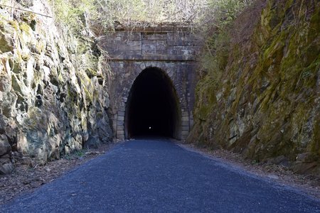 The west portal of the tunnel, with a bunch of nice stonework around it.  This is the side that I had seen in old photographs of the tunnel back when I was in school.