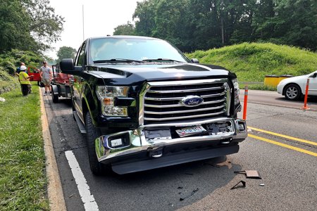 The vehicle that hit me, a Ford F-150.