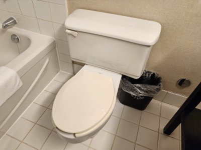 The toilets at the Chelsea. I've always thought that the tank was very oversized compared to the rest of it.