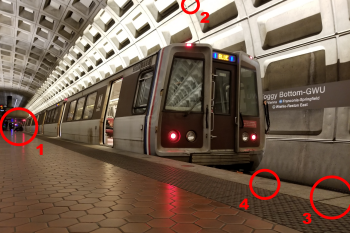 Alternate photo of train at Foggy Bottom