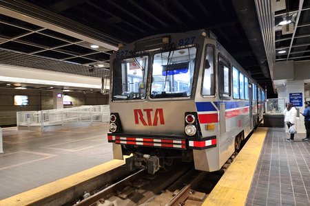 Cleveland RTA was interesting, as their entire system ran on overhead catenary, and services that ran very different vehicles operated over the same tracks in parts of the system.  I was quite tickled to learn that the Green Line's LRVs were manufactured by Breda, and still had their original builder's plates.