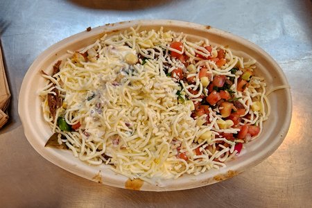 My burrito bowl from Chipotle, at the Empire State Building.