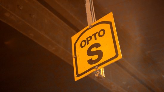 "OPTO S".  I appreciated this because it's a little reminder that New York trains are largely operated by two-person crews, consisting of a motorman, who operates the train, and the conductor, who operates the doors and makes announcements.
