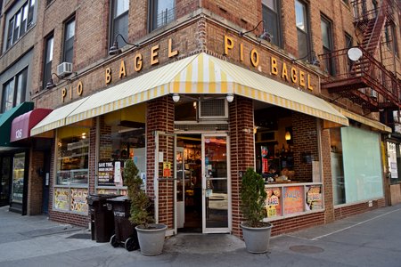 Pio Bagel, a little corner bagel joint.