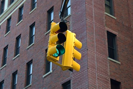 Traffic signal at Willoughby and Bridge Streets.