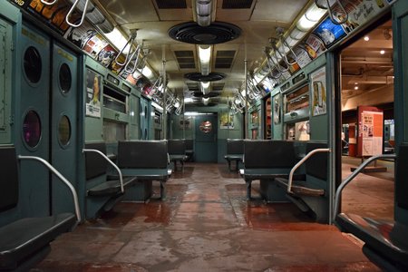 Interior of car 8013, an R11 Prototype/R34 car from around 1949.  I loved the round porthole-style windows on these cars.