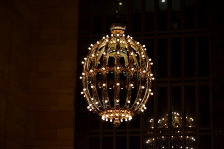 Chandelier at Grand Central Terminal.