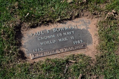 Grave marker for Paul and Edith Bowman