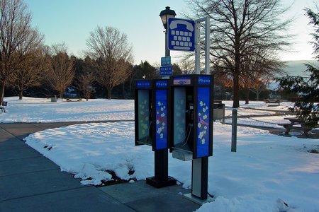Payphones at the New Market rest area.