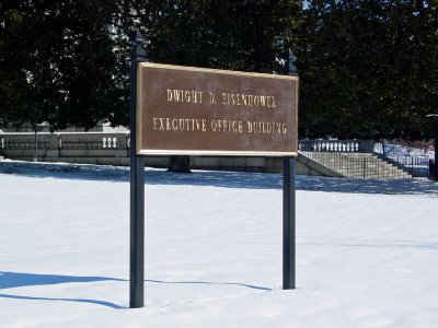 This sign in front of the Old Executive Office Building is about the only photo from the White House photo shoot that I found to be of any redeeming value upon reviewing these photos in the here and now, and I had never run it before.  So here it is.