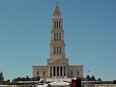 The Masonic Memorial.  This photo would be perfect if not for that pedestrian signal in the bottom of the shot.  Wishing I could go back in time and tell past me to take a few steps forward in order to get that thing out of frame.