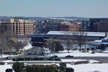 Alexandria as viewed from the grounds of the Masonic Memorial.