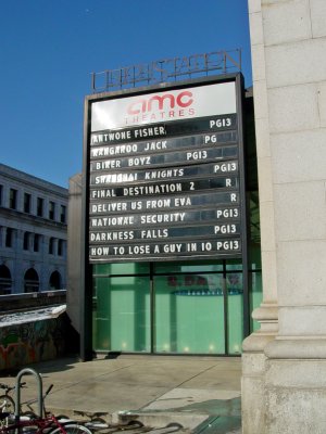 Sign for the AMC movie theater that was in the basement of Union Station.  The theater is long gone, having closed in 2009, and was replaced by a Walgreens and a Wendy's.