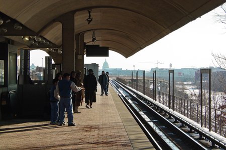 This is another view that has changed.  The station is the same, the Capitol is still the same, but there are a lot of new high-rise buildings between here and there, as a large building boom has occurred in this area, with a lot of luxury apartment buildings' having been built in the last ten years.