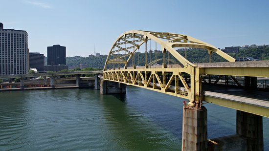 The Fort Duquesne Bridge.